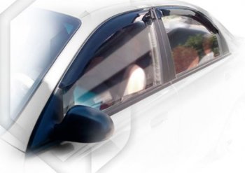 2 059 р. Дефлектора окон CA-Plastic Chevrolet Lanos T100 седан (2002-2017) (Classic полупрозрачный, Без хром.молдинга)  с доставкой в г. Калуга. Увеличить фотографию 1