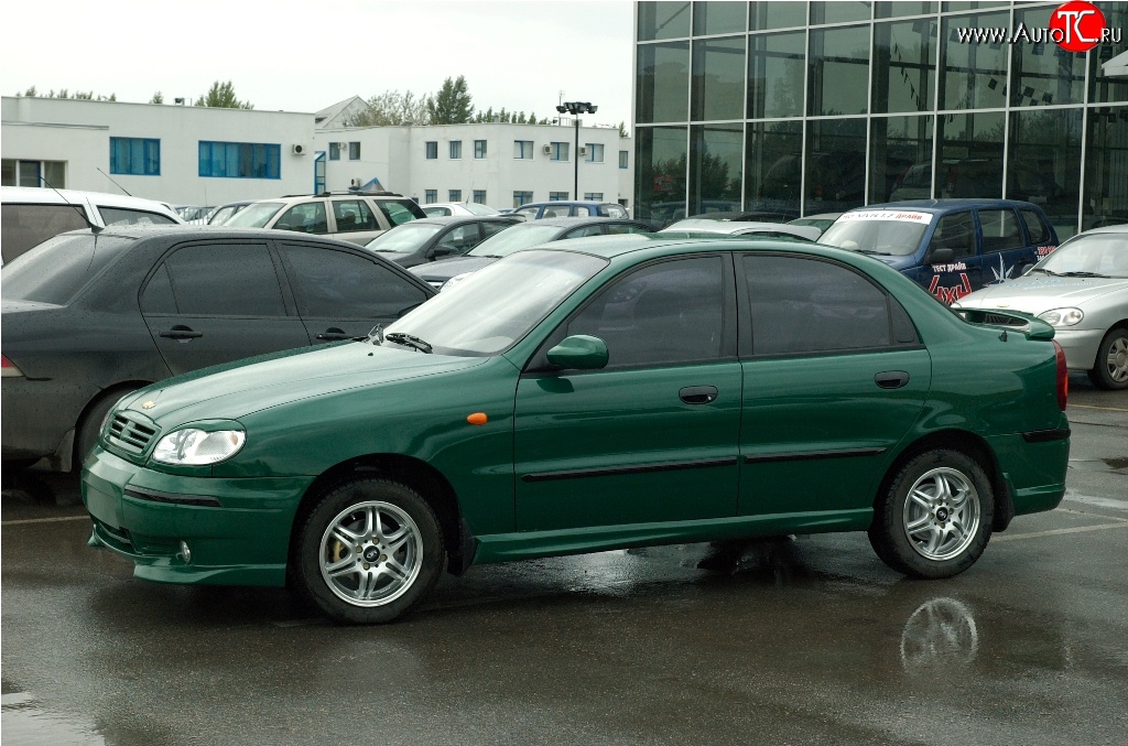 789 р. Комплект молдингов Дельта  Chevrolet Lanos ( T100,  T150,  седан) (1997-2017), Daewoo Sense  Т100 (1997-2008), ЗАЗ Chance ( седан,  хэтчбэк) (2009-2017), ЗАЗ Sens ( седан,  хэтчбэк) (2007-2017) (Неокрашенные)  с доставкой в г. Калуга