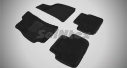 4 849 р. Комплект ковриков салона Seintex 3D (текстиль)  Chevrolet Lanos  T100 (2002-2017) (Черный)  с доставкой в г. Калуга. Увеличить фотографию 1