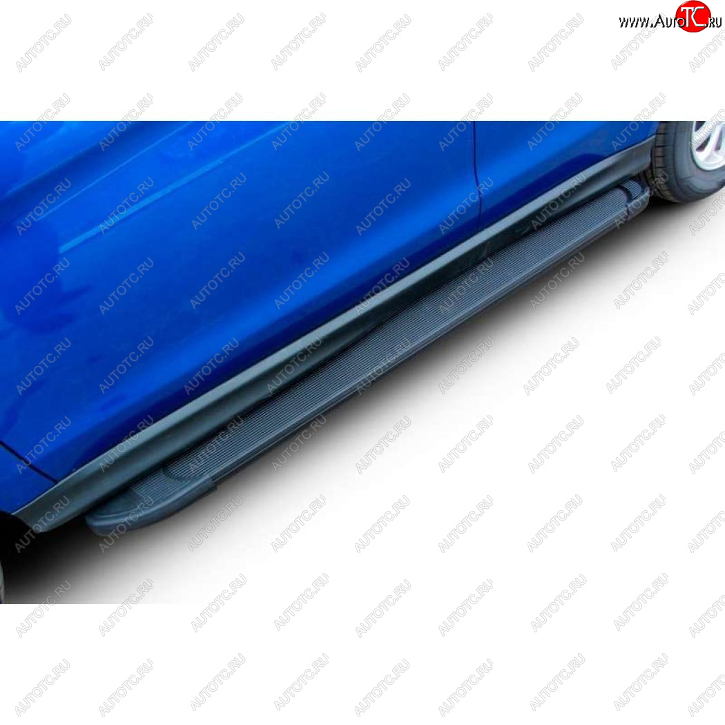 13 699 р. Пороги алюминиевые Slitkoff  Chevrolet Niva  2123 (2009-2020) (Optima Black )  с доставкой в г. Калуга