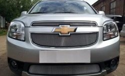 1 539 р. Сетка воздухозаборника переднего бампера Russtal  Chevrolet Orlando (2011-2018) (хром)  с доставкой в г. Калуга. Увеличить фотографию 1