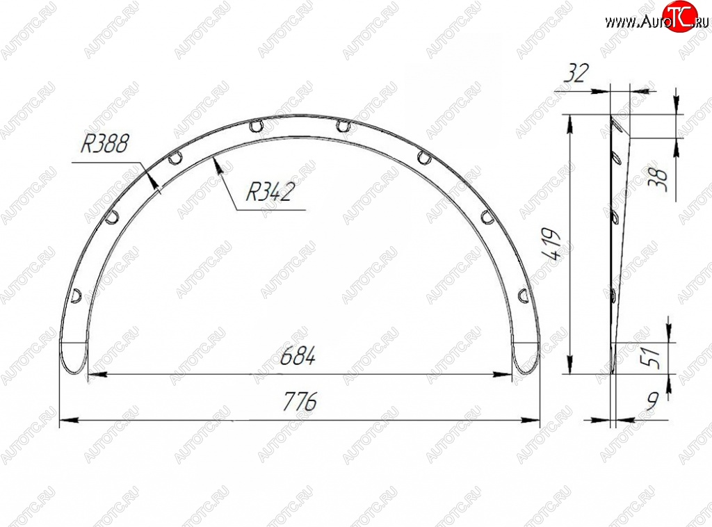 2 769 р. Универсальные накладки на колёсные арки RA (30 мм) Лада Ока 1111 (1988-2008) (Шагрень: 4 шт. (2 мм))  с доставкой в г. Калуга