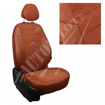 13 449 р. Чехлы сидений AUTOPILOT Алькантара ()  Chevrolet Spark  M300 (2010-2022) (Коричневый + Коричневый)  с доставкой в г. Калуга. Увеличить фотографию 1