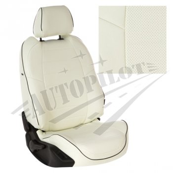13 449 р. Чехлы сидений AUTOPILOT Экокожа (задние спинка и сиденье 40/60)  Chevrolet Spark  M300 (2010-2022) (Белый + Белый)  с доставкой в г. Калуга. Увеличить фотографию 1