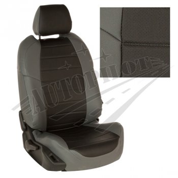 7 499 р. Чехлы сидений AUTOPILOT Экокожа (задние спинка и сиденье 40/60)  Chevrolet Spark  M300 (2010-2022) (Серый + Черный)  с доставкой в г. Калуга. Увеличить фотографию 1