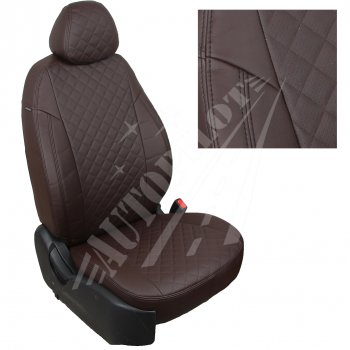 13 999 р. Чехлы сидений AUTOPILOT Экокожа Ромб (задние спинка и сиденье 40/60)  Chevrolet Spark  M300 (2010-2022) (Шоколад + Шоколад)  с доставкой в г. Калуга. Увеличить фотографию 1