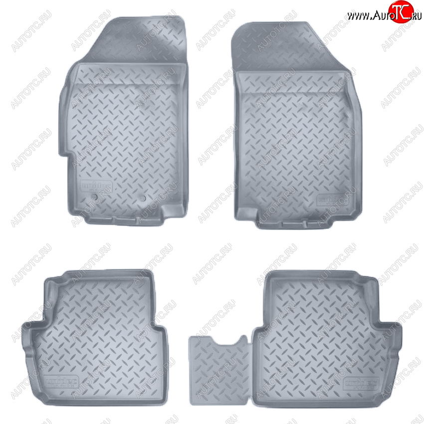 2 459 р. Коврики салона Norplast Unidec  Chevrolet Spark  M300 (2010-2015), Ravon R2 (2016-2024) (Цвет: серый)  с доставкой в г. Калуга