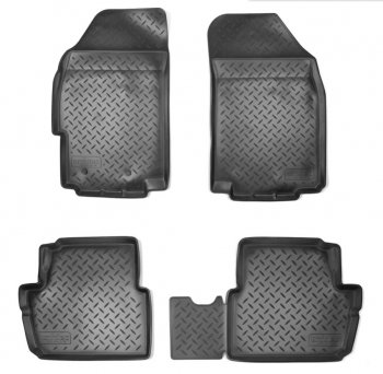 Комплект ковриков в салон Norplast Unidec Chevrolet (Шевролет) Spark (Спарк)  M300 (2010-2015), Ravon (Рэйвон) R2 (Р3) (2016-2024)  (Цвет: черный)
