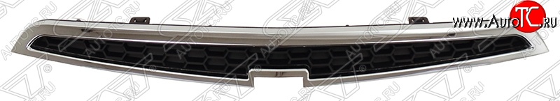 2 569 р. Верхняя решётка радиатора SAT  Chevrolet Spark  M300 (2010-2015) (Хром)  с доставкой в г. Калуга