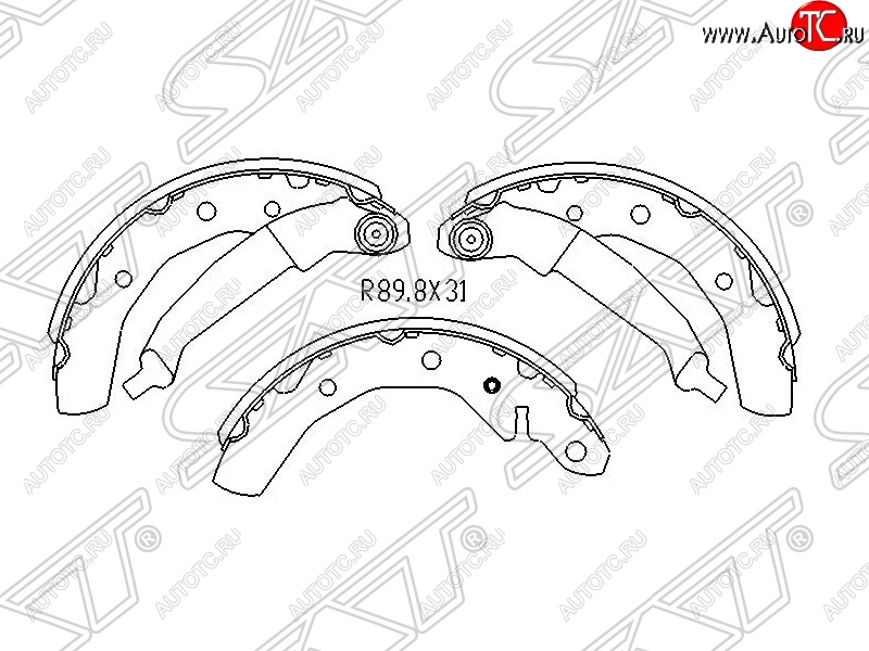 1 229 р. Колодки тормозные SAT (задние)  Chevrolet Spark  M300 (2010-2015), Daewoo Matiz  M100 (1998-2000)  с доставкой в г. Калуга