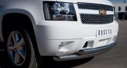 23 999 р. Защита переднего бампера (2 трубыØ76 мм, нержавейка) Russtal  Chevrolet Tahoe  GMT900 (2006-2013)  с доставкой в г. Калуга. Увеличить фотографию 2