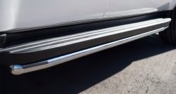 13 349 р. Защита порогов Russtal из круглой трубы диаметром 42 мм (рестайлинг) Chevrolet Tahoe GMT900 5 дв. (2006-2013)  с доставкой в г. Калуга. Увеличить фотографию 3