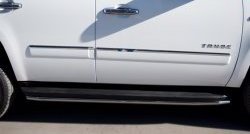 13 349 р. Защита порогов Russtal из круглой трубы диаметром 42 мм (рестайлинг) Chevrolet Tahoe GMT900 5 дв. (2006-2013)  с доставкой в г. Калуга. Увеличить фотографию 4