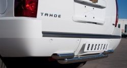 21 899 р. Тройная защита заднего бампера Russtal из труб диаметром 76 и 63 мм (рестайлинг)  Chevrolet Tahoe  GMT900 (2006-2013)  с доставкой в г. Калуга. Увеличить фотографию 2