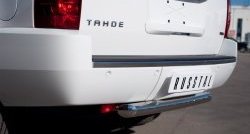 16 999 р. Короткая защита Russtal заднего бампера из трубы диаметром 76 мм (рестайлинг)  Chevrolet Tahoe  GMT900 (2006-2013)  с доставкой в г. Калуга. Увеличить фотографию 4