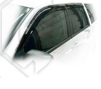 2 259 р. Дефлектора окон CA-Plastic Chevrolet Trailblazer GMT360 рестайлинг (2006-2012) (Classic полупрозрачный, Без хром. молдинга)  с доставкой в г. Калуга. Увеличить фотографию 1