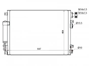 Радиатор кондиционера SAT Dodge Charger (2006-2014)