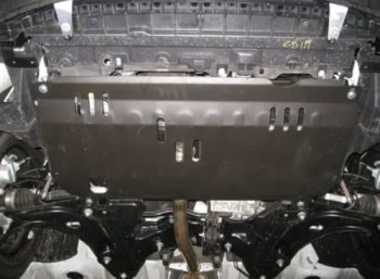 3 269 р. Защита картера двигателя и КПП Alfeco  CITROEN C3  дорестайлинг (2009-2015) (Сталь 2 мм)  с доставкой в г. Калуга. Увеличить фотографию 1