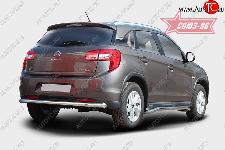 10 520 р. Защита заднего бампера Souz-96 (d60) CITROEN C4 aircross (2012-2017)  с доставкой в г. Калуга