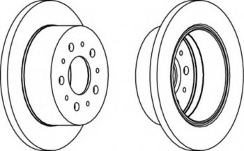 2 799 р. Задний тормозной диск SAT (не вентилируемый, Ø280) CITROEN Jumper 250 (2006-2014)  с доставкой в г. Калуга. Увеличить фотографию 1
