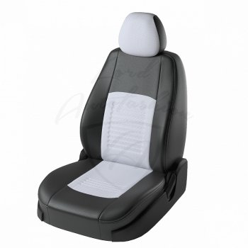 7 399 р. Чехлы для сидений Lord Autofashion Турин (экокожа) Chevrolet Lacetti универсал (2002-2013) (Чёрный, вставка белая)  с доставкой в г. Калуга. Увеличить фотографию 1