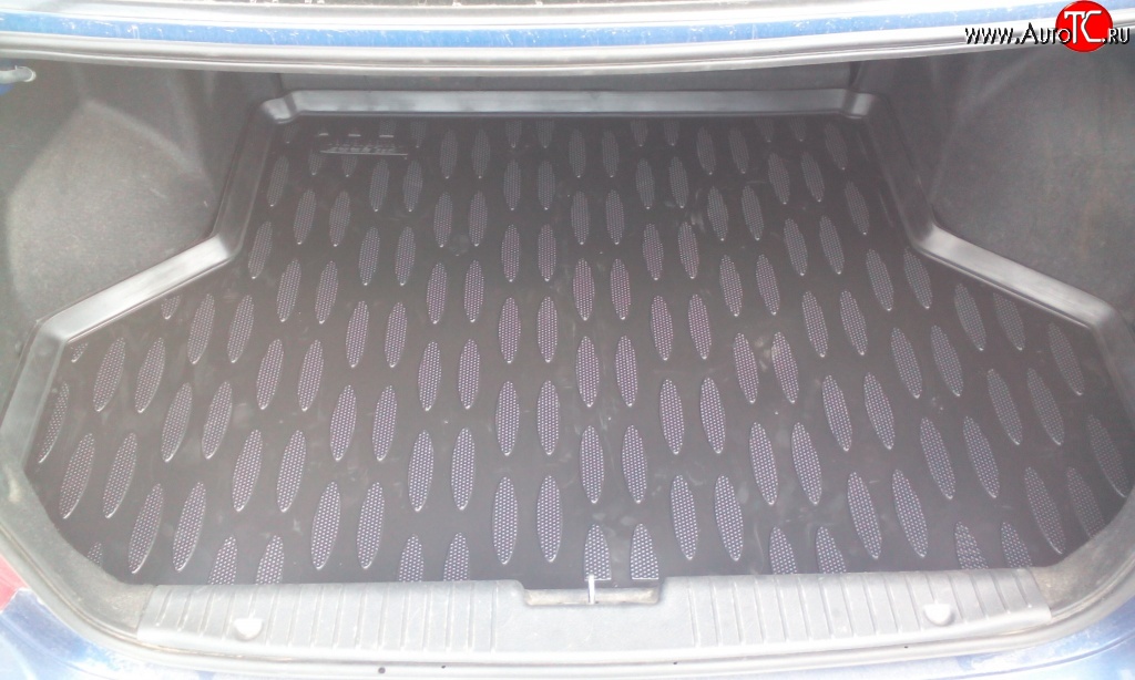 1 199 р. Коврик в багажник (седан) Aileron (полиуретан)  Daewoo Gentra  KLAS (2012-2016)  с доставкой в г. Калуга