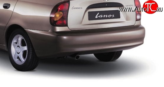 4 749 р. Задний бампер Стандартный (Тайвань)  Chevrolet Lanos  T100 (1997-2017), Daewoo Sense  Т100 (1997-2008), ЗАЗ Chance  седан (2009-2017) (Окрашенный)  с доставкой в г. Калуга