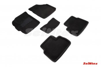 Комплект 3D ковриков в салон (ворсовые / чёрные) Seintex Daewoo Matiz M150 рестайлинг (2000-2016)