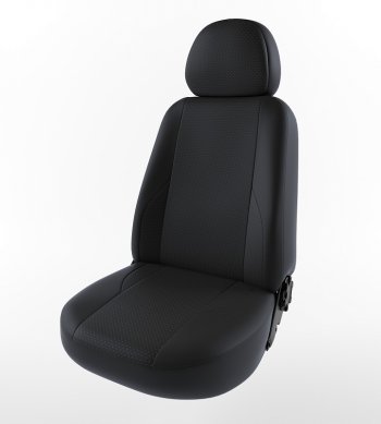 4 389 р. Чехлы для сидений Lord Autofashion Вегас (экокожа)  Daewoo Nexia  рестайлинг (2008-2015) (Черный, вставка черная)  с доставкой в г. Калуга. Увеличить фотографию 1