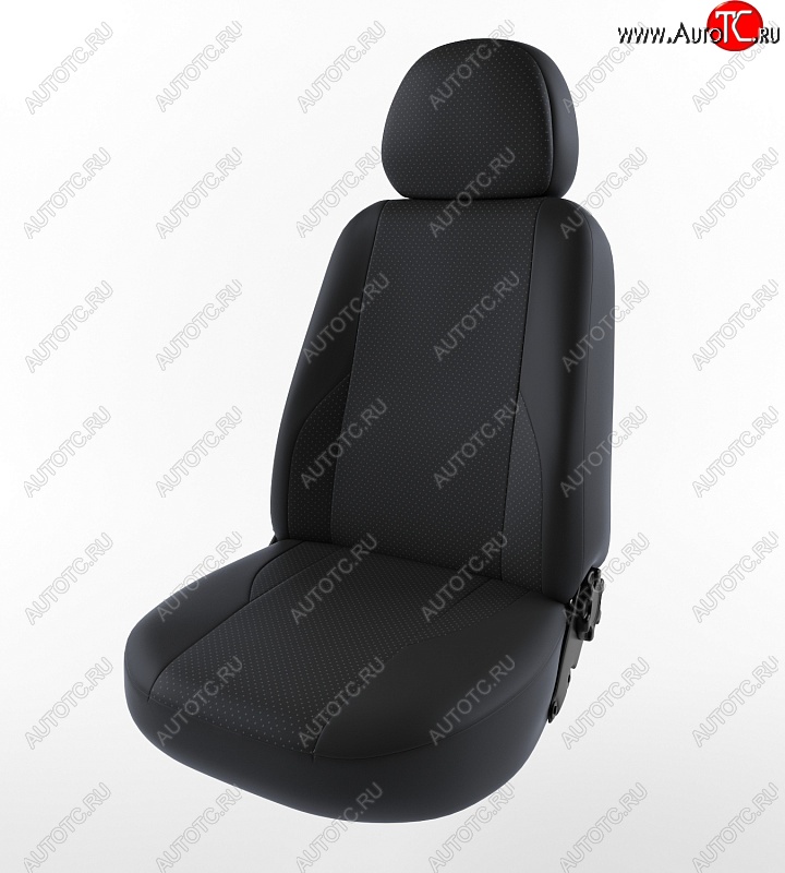 4 389 р. Чехлы для сидений Lord Autofashion Вегас (экокожа)  Daewoo Nexia  рестайлинг (2008-2015) (Черный, вставка черная)  с доставкой в г. Калуга