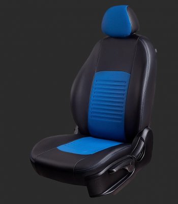 Чехлы для сидений Lord Autofashion Турин (экокожа, сплошная спинка, 2 Г-образных подголовника) Daewoo Nexia рестайлинг (2008-2015)