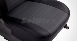 5 199 р. Чехлы для сидений (с подголовниками) SeiNtex (экокожа, серый цвет)  Daewoo Nexia  рестайлинг (2008-2015)  с доставкой в г. Калуга. Увеличить фотографию 5