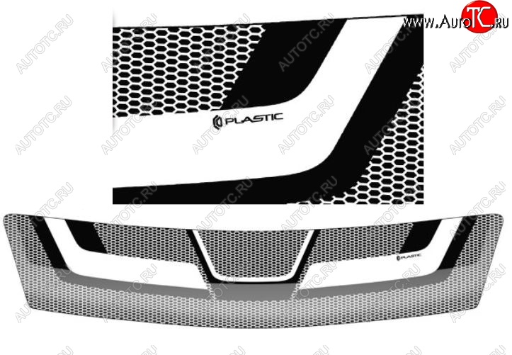 2 349 р. Дефлектор капота CA-Plastiс  Daihatsu Boon  M300 хэтчбэк 5 дв. (2004-2010) (Серия Art белая)  с доставкой в г. Калуга