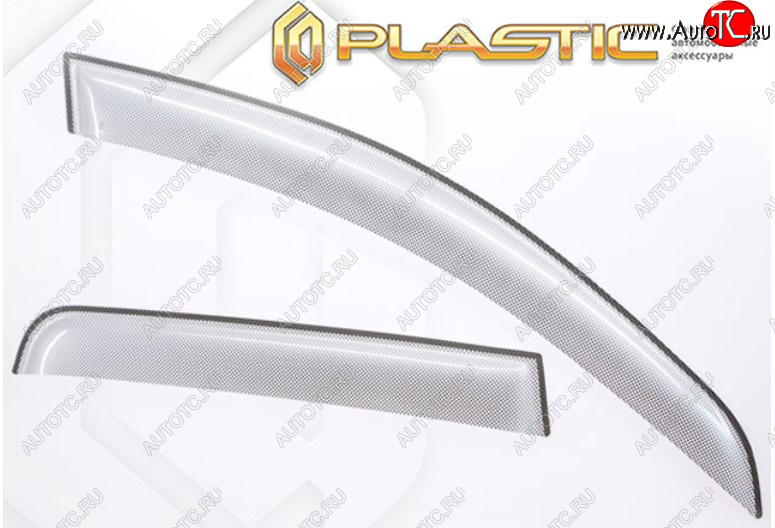 2 259 р. Дефлектора окон CA-Plastic  Daihatsu Move (2014-2024) (Шелкография серебро)  с доставкой в г. Калуга