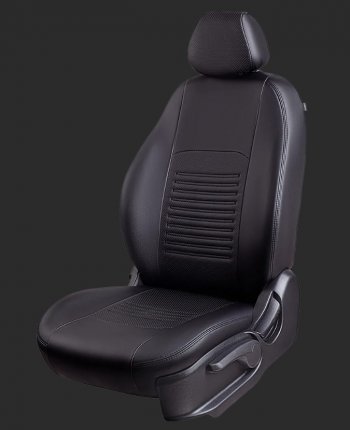 Чехлы для сидений Lord Autofashion Турин (экокожа, спинка и сиденье 60/40, 3 Г-образных подголовника) Datsun (Датсун) on-DO (он-до)  рестайлинг (2019-2024) рестайлинг