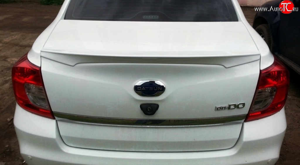 679 р. Накладка защитная на верхнюю часть заднего бампера Тюн-Авто Datsun on-DO дорестайлинг (2014-2019)  с доставкой в г. Калуга