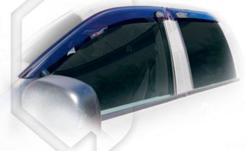 2 169 р. Дефлектора окон (Crew Cab) CA-Plastic  Dodge Ram  DJ, DS (2008-2012) (Classic полупрозрачный, Без хром.молдинга)  с доставкой в г. Калуга. Увеличить фотографию 1