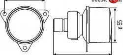 2 559 р. Модуль поворотника серый 55 мм HELLA 2BA-008-221-041 Nissan Sentra 7 B17 (2014-2017)  с доставкой в г. Калуга. Увеличить фотографию 2