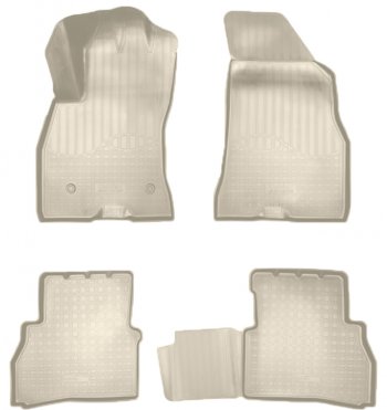 2 999 р. Коврики салонные Noplast (3D)  Fiat Doblo  263 (2015-2022) (Бежевые)  с доставкой в г. Калуга. Увеличить фотографию 1