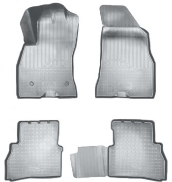 2 999 р. Коврики салонные Noplast (3D)  Fiat Doblo  263 (2015-2022) (Серые)  с доставкой в г. Калуга. Увеличить фотографию 1
