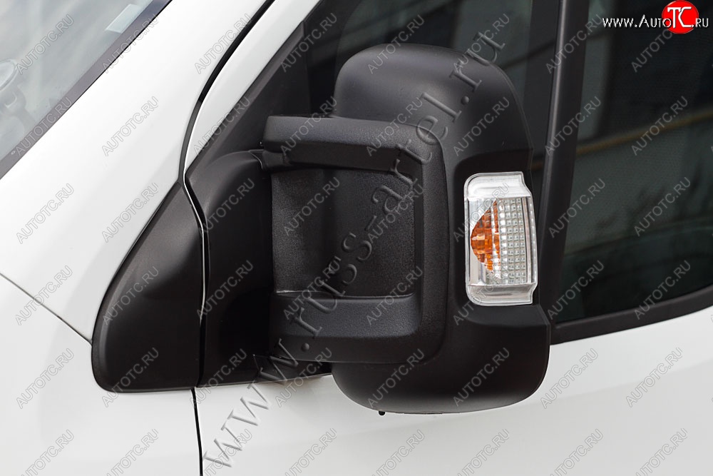 779 р. Накладки на боковые зеркала (шагрень) v1 RA  Fiat Ducato  290 (2014-2024) (Неокрашенные)  с доставкой в г. Калуга
