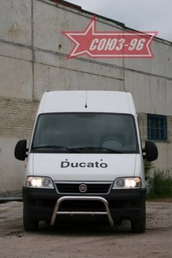 10 844 р. Защита переднего бампера Souz-96 (d60)  Fiat Ducato  250 (2006-2014)  с доставкой в г. Калуга. Увеличить фотографию 2