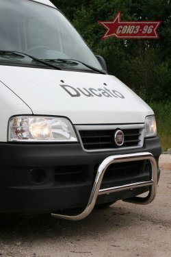 10 844 р. Защита переднего бампера Souz-96 (d60)  Fiat Ducato  250 (2006-2014)  с доставкой в г. Калуга. Увеличить фотографию 1
