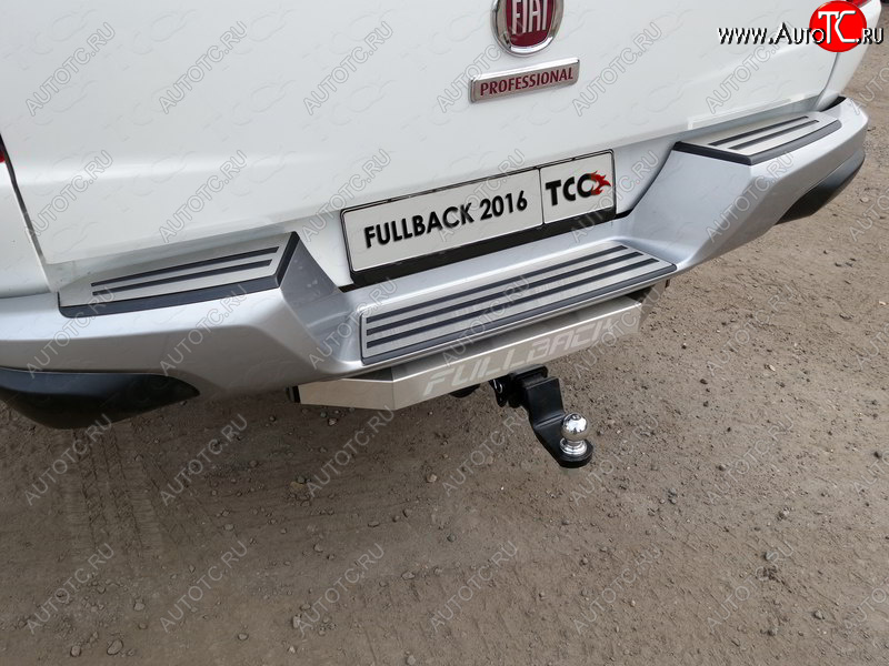18 899 р. Фаркоп (тягово-сцепное устройство) TCC (надпись Fullback, с задним бампером)  Fiat Fullback (2016-2018) (Оцинкованный, шар E)  с доставкой в г. Калуга