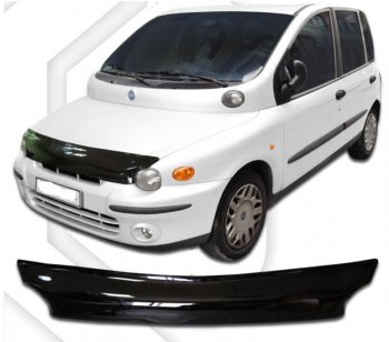 2 169 р. Дефлектор капота CA-Plastic  Fiat Multipla (1998-2010) (Classic черный, Без надписи)  с доставкой в г. Калуга. Увеличить фотографию 1