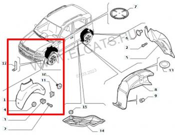 1 489 р. Передний левый подкрылок POLCAR Fiat Panda 2 169 (2003-2011)  с доставкой в г. Калуга. Увеличить фотографию 1