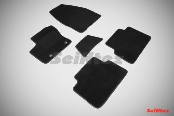 2 599 р. Комплект ворсовых ковриков в салон LUX Seintex Ford C-max Mk1 рестайлинг (2007-2010) (Чёрный)  с доставкой в г. Калуга. Увеличить фотографию 1