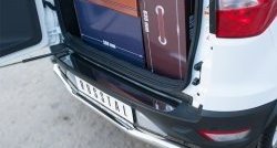 1 499 р. Накладка защитная на верхнюю часть заднего бампера Russtal (лист нержавеющий зеркальный) Ford EcoSport дорестайлинг (2013-2019)  с доставкой в г. Калуга. Увеличить фотографию 1