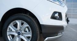 15 649 р. Защита переднего бампера (Ø75х42 мм, нержавейка) Russtal  Ford EcoSport (2013-2019)  с доставкой в г. Калуга. Увеличить фотографию 3