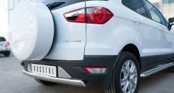 15 649 р. Защита заднего бампера (Ø75x42 мм, нержавейка) Russtal  Ford EcoSport (2013-2019)  с доставкой в г. Калуга. Увеличить фотографию 2